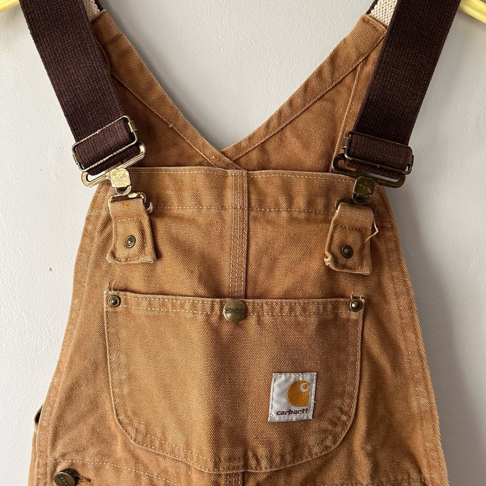 Carhartt youth quilt lined bib overalls